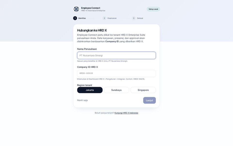 Tampilan aplikasi Connect HR — Employee Connect — Aplikasi karyawan mobile-first