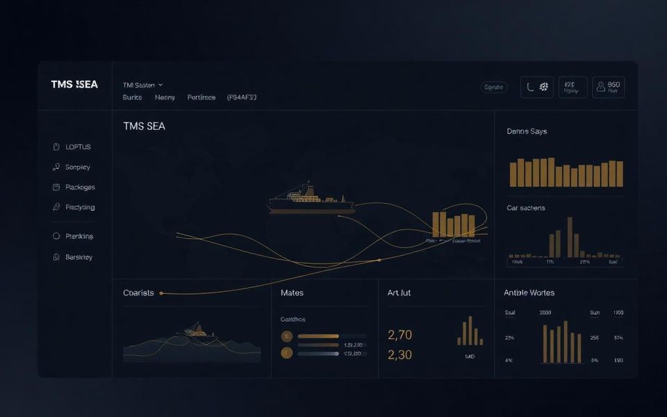Tampilan aplikasi TMS SEA — Transportation & sea logistics management system